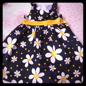 Navy /White/Yellow America Princess Floral Dress